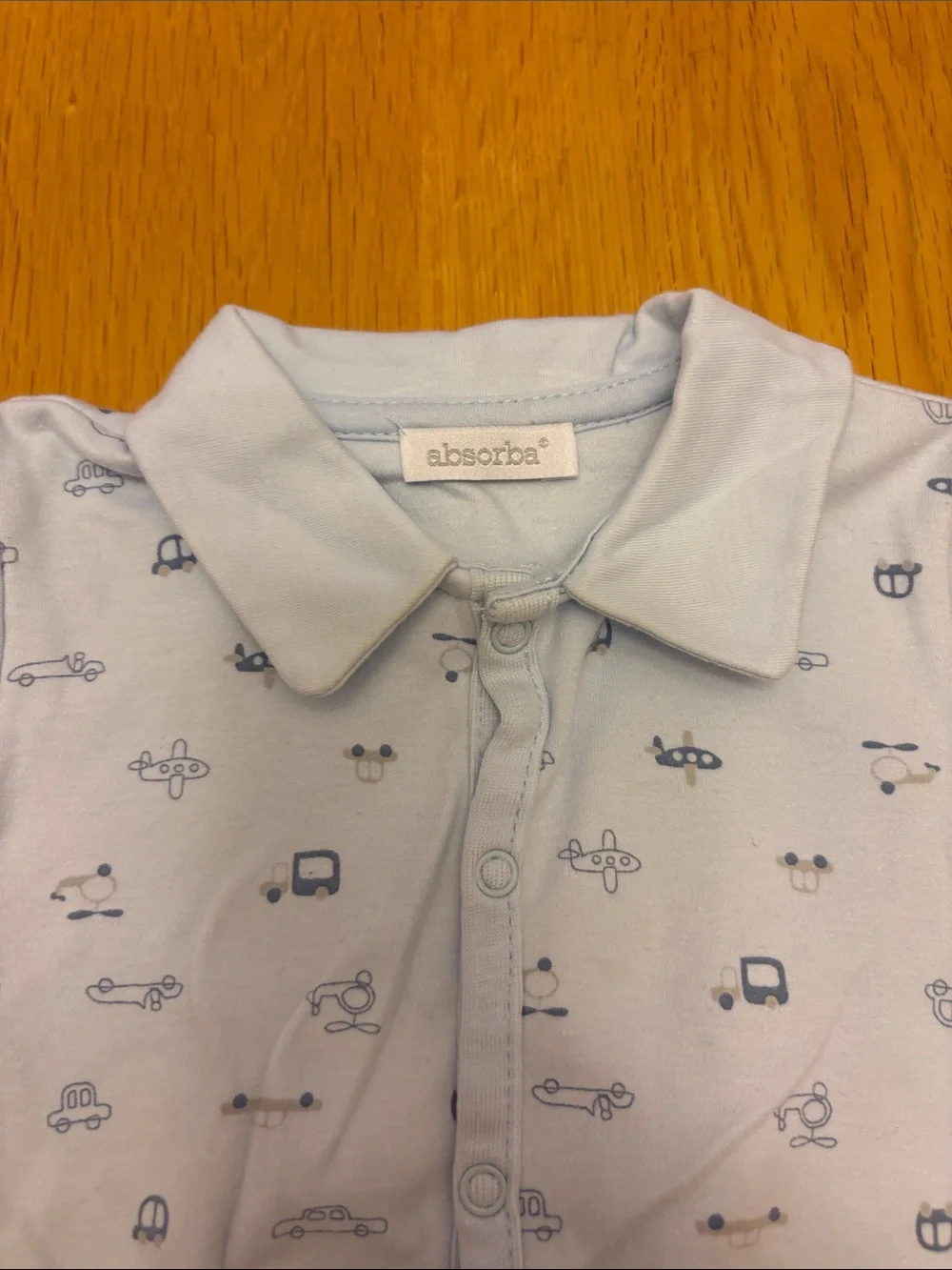 2 gorgeous Absorba Baby Boy Blue Footed One-Piece - 🐻 🚙 ✈️